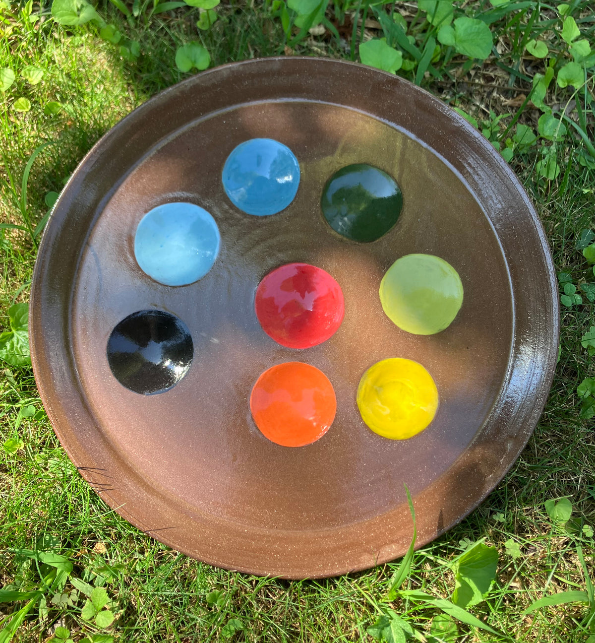 Rainbow Spiral Seder Plate