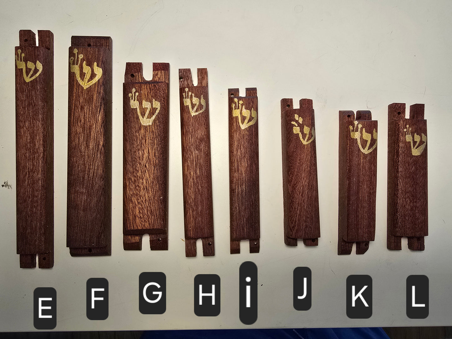 Rough-hewn LARGE! Wooden Mezuzah Cases