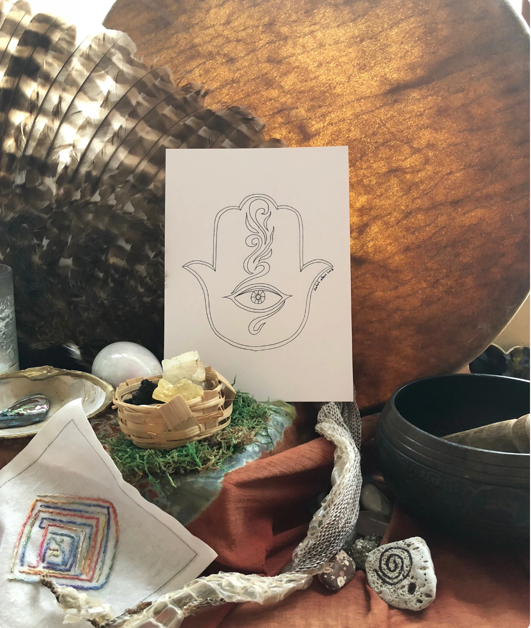 Hamsas for the Divine Feminine: Sacred Coloring Cards