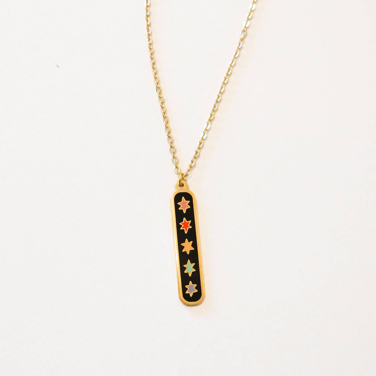 Star Trail Mezuzah Necklace