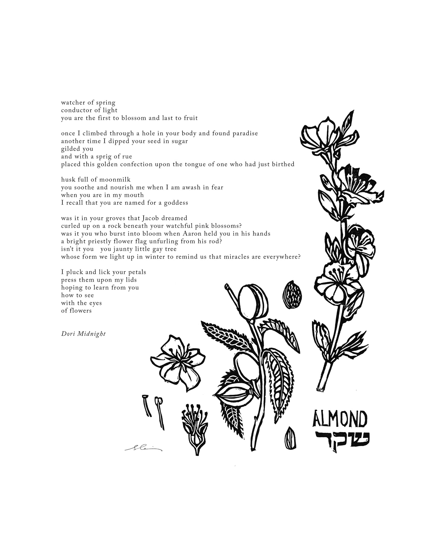 Sacred Orchard- Individual Block printed Posters