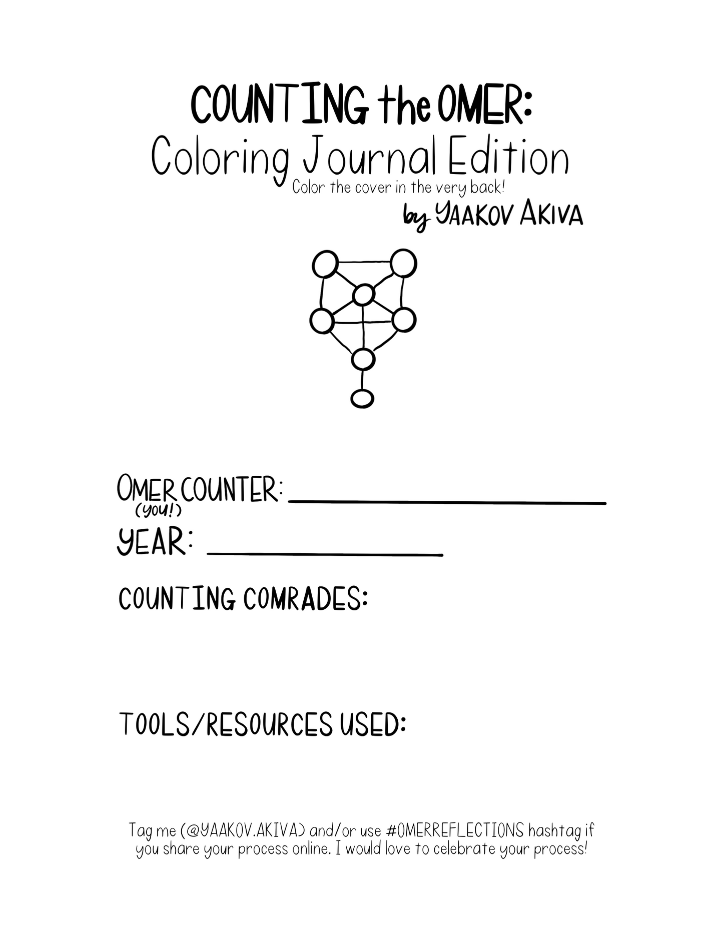 Omer Reflections Coloring Journal (digital copy)