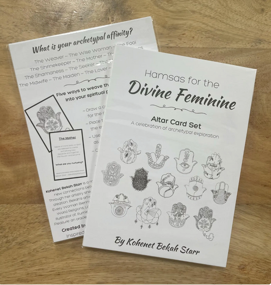 Hamsas for the Divine Feminine: Sacred Coloring Cards