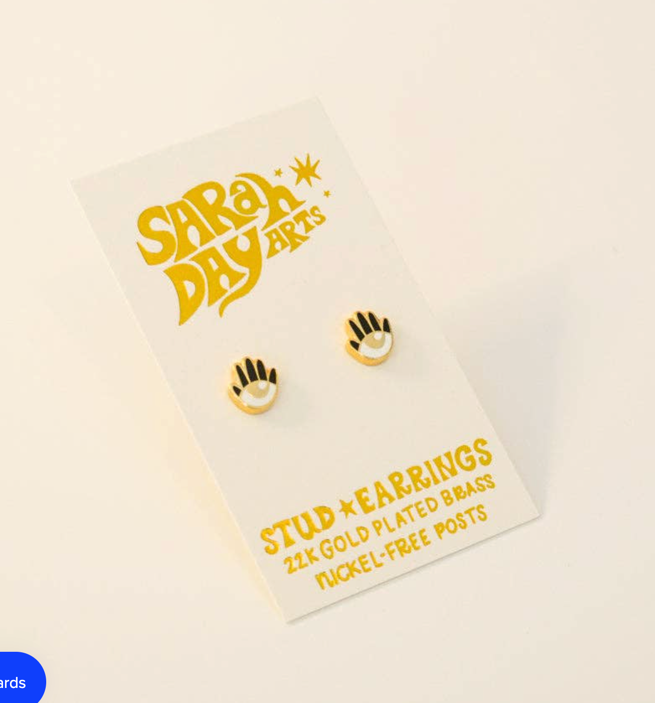 Black Hamsa Study Earrings