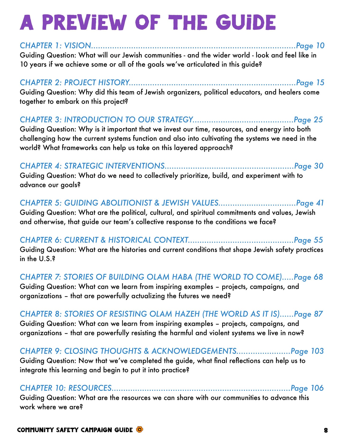 bringing "safety through solidarity" to life an: abolitionist guide to jewish community safety