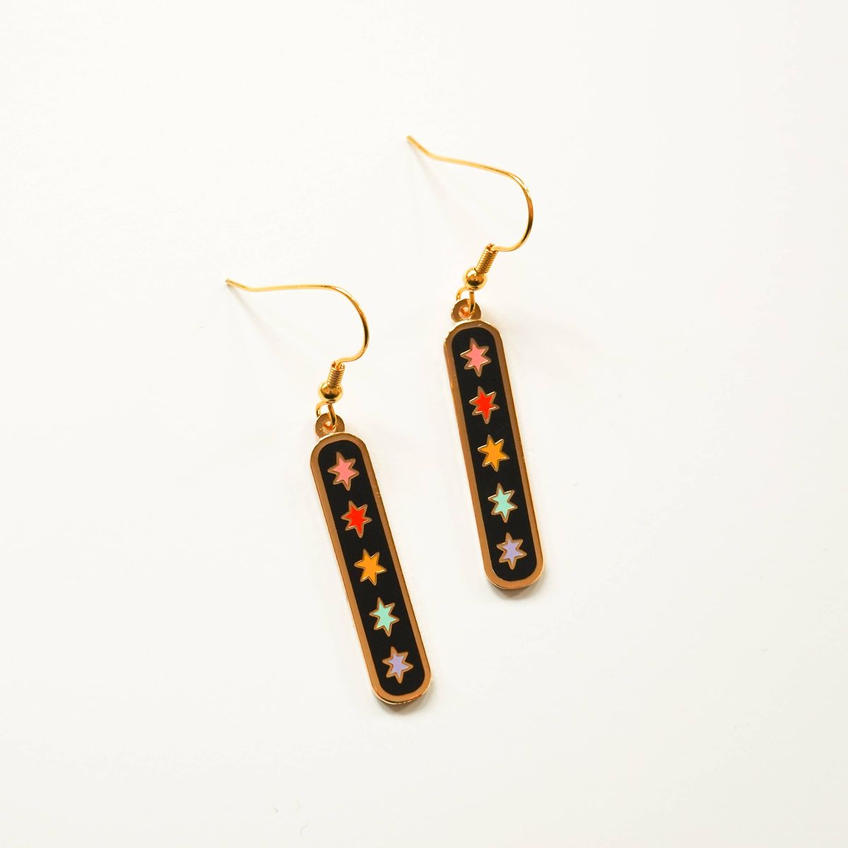 Star Trail Mezuzah Earrings