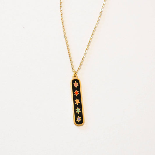 Star Trail Mezuzah Necklace