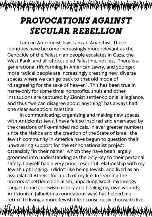 Teshuva Provocations for Jewish Anarchism